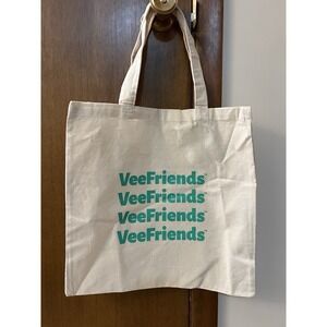 VEEFRIENDS Official Canvas Tote Bag from VeeCon 2023 Vee Friends Green New Cream